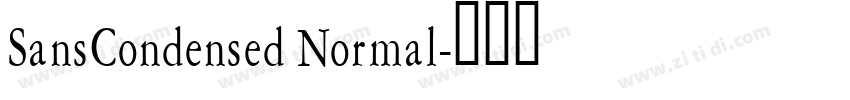 SansCondensed Normal字体转换 SansCondensed Normal字体转换